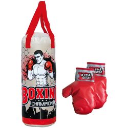 Боксерский мешок + перчатки Enero Junior 50x18 (Red)