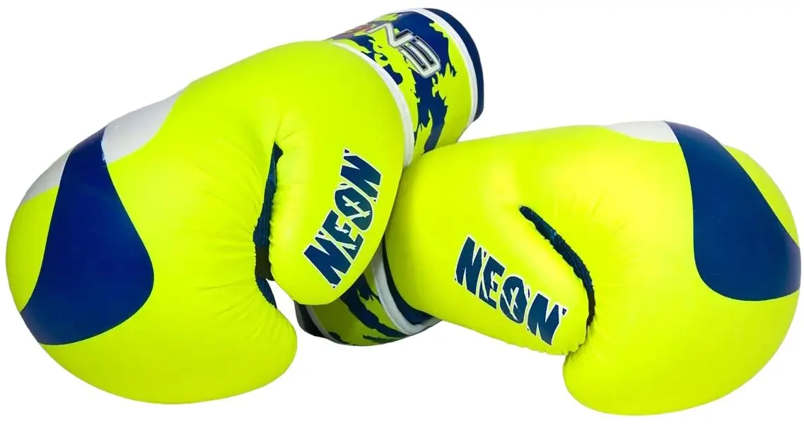 Перчатки для бокса Enero Neon R.10OZ (Yellow/Blue) - 5