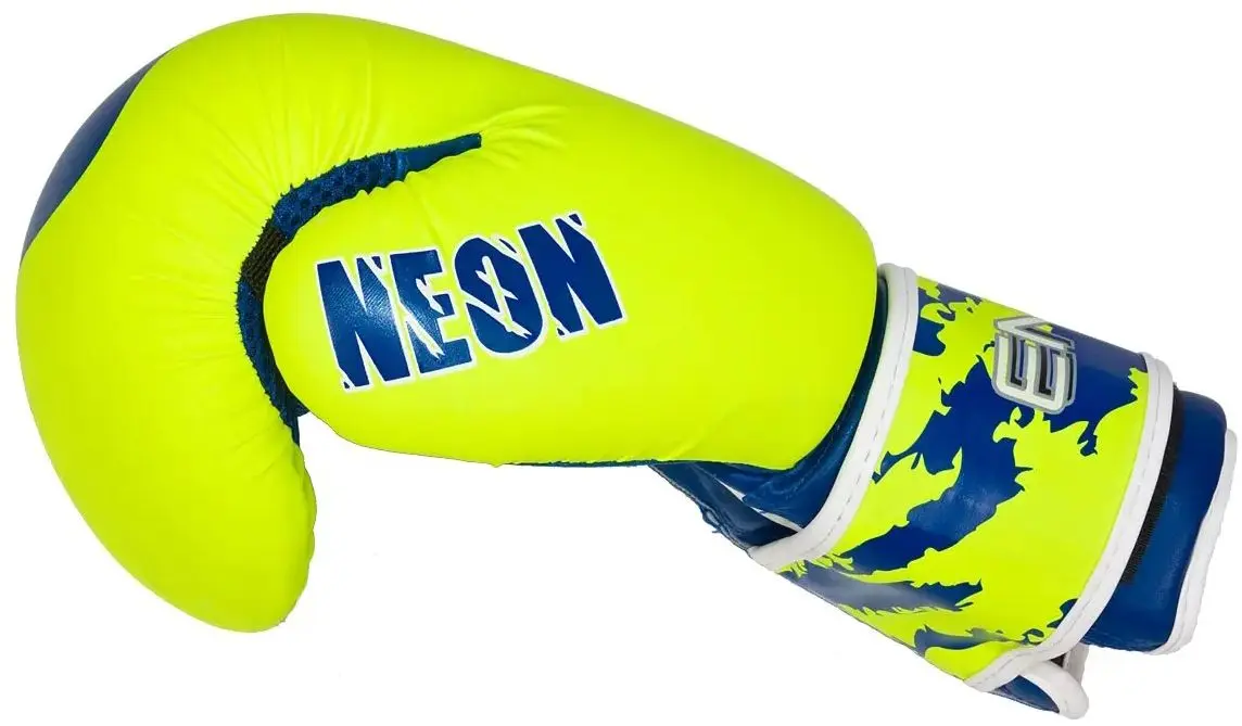 Перчатки для бокса Enero Neon R.10OZ (Yellow/Blue) - 3