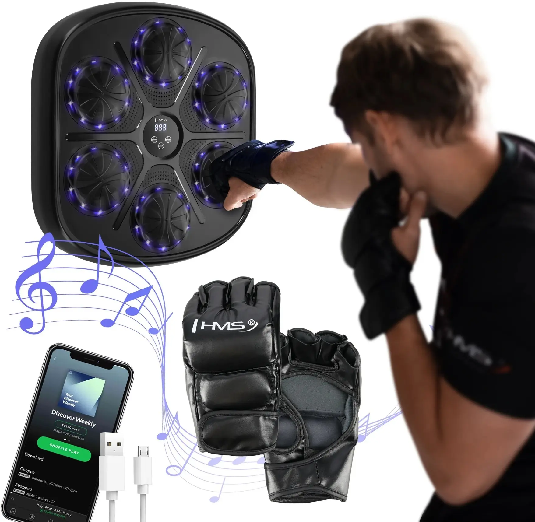 Aparat de box muzical Hms TB03 (Black) - 4