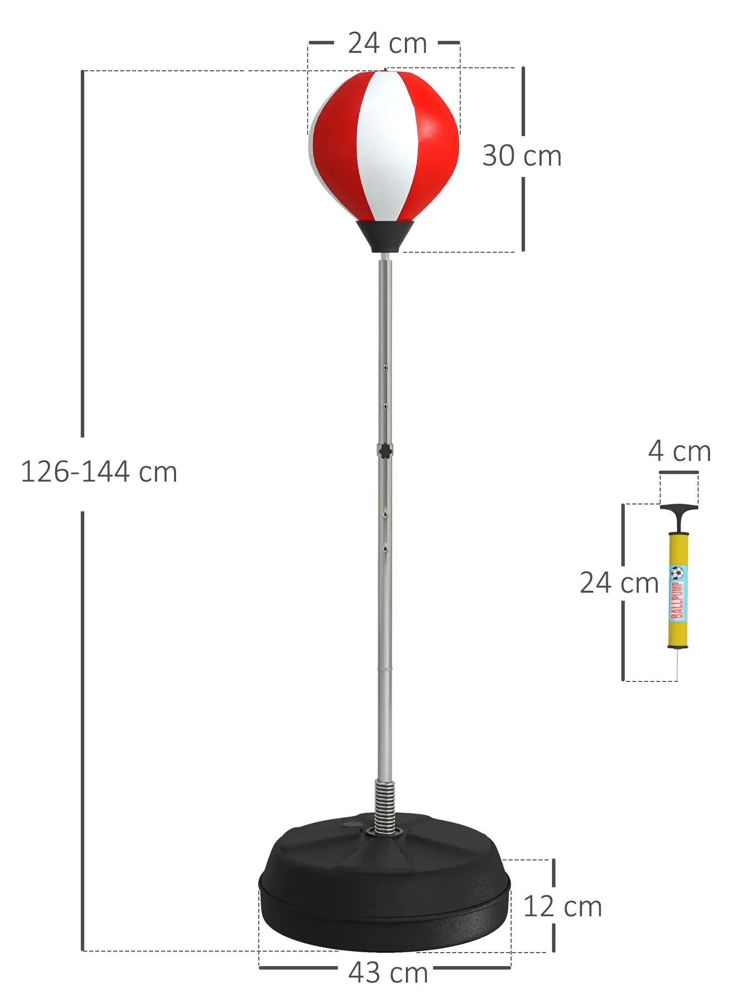 Para de box Homcom A91-059V01RD (Red/White) - 2