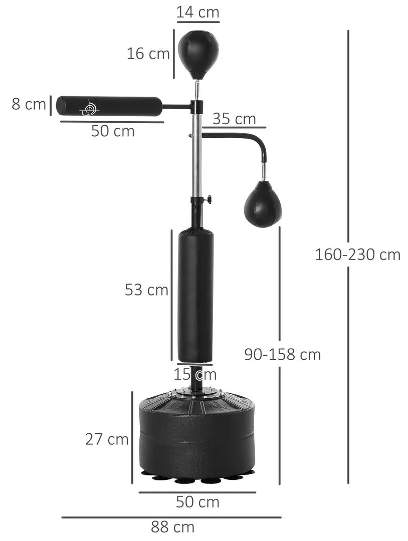 Боксерский мешок 3в1 Homcom A91-120 (Black)