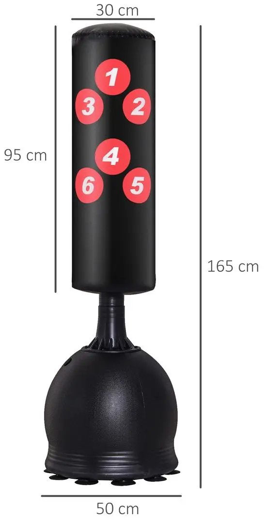 Sac de box Homcom A91-063 (Red/Black)