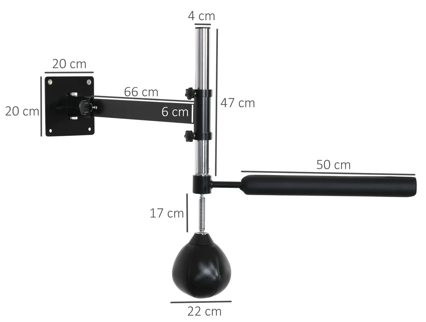 Pera de box Homcom A91-197 (Black)