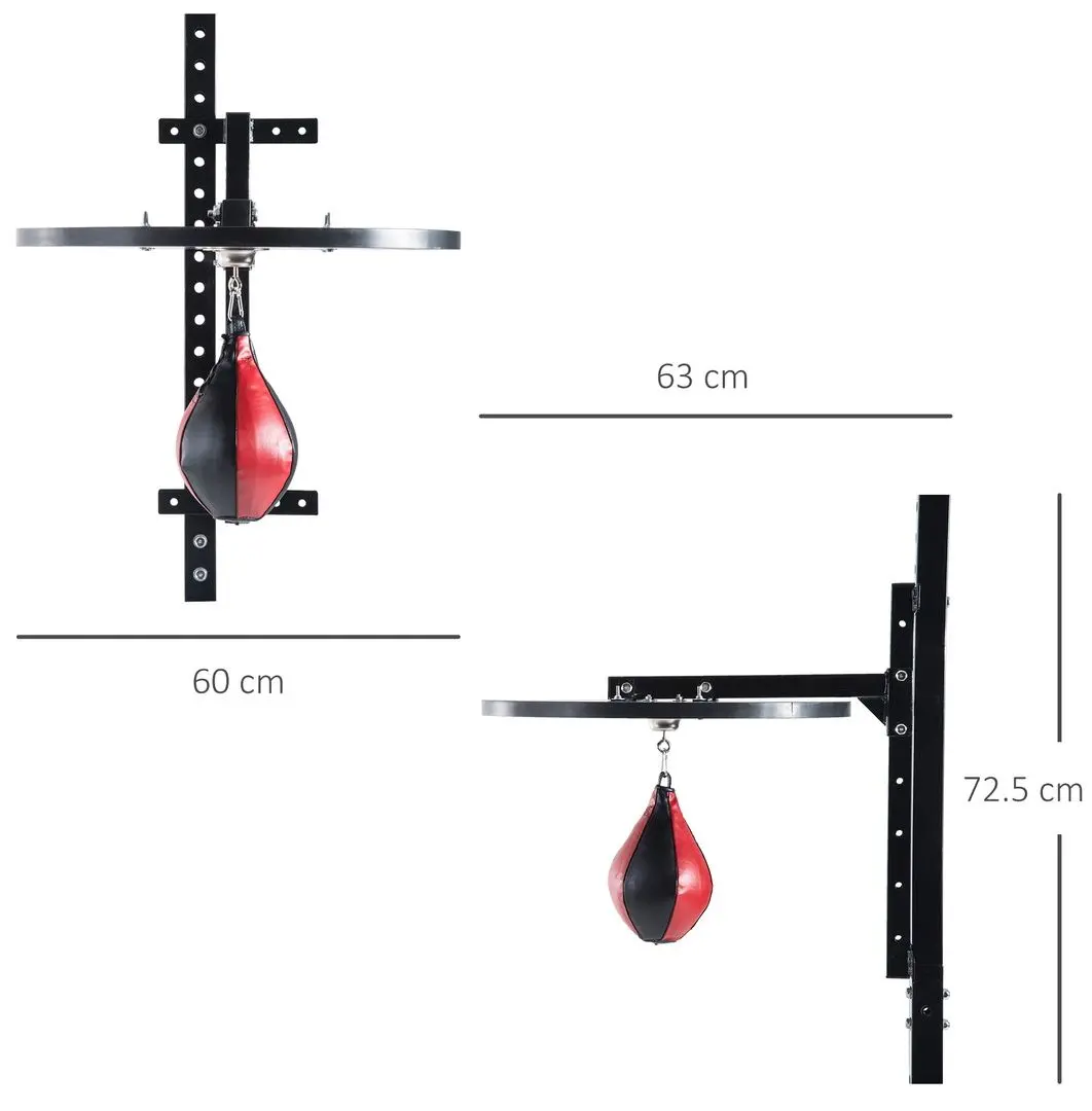 Set platforma + sac de box Homcom A90-022 (Black/Red)