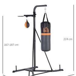 Suport pentru sac si para de box Homcom A91-073 (Grey) Thumb