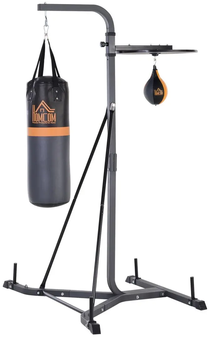 Suport pentru sac si para de box Homcom A91-073 (Grey)