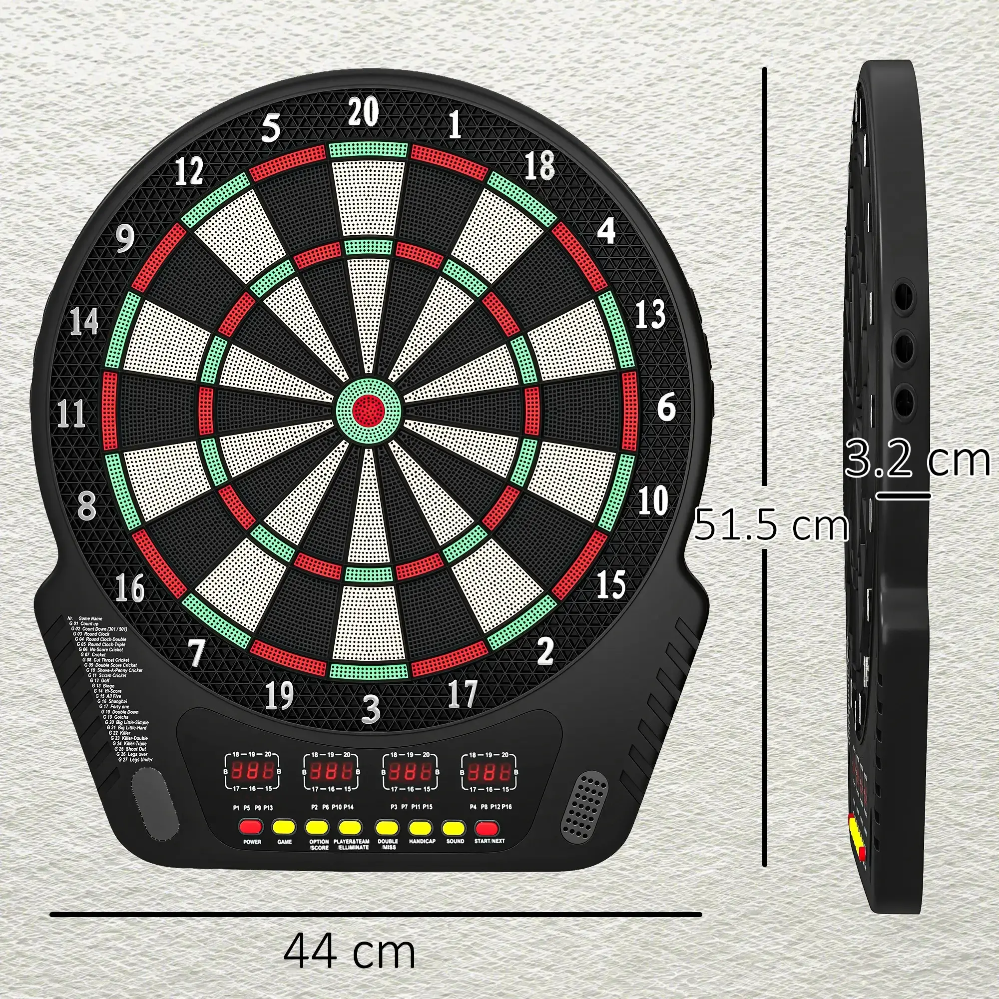 Электронный дартс Outsunny 5550-4362 (Black) - 3