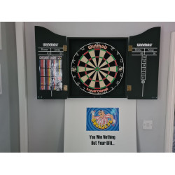 Dulap pentru darts Winmau Man Cave Deluxe (Black) Thumb