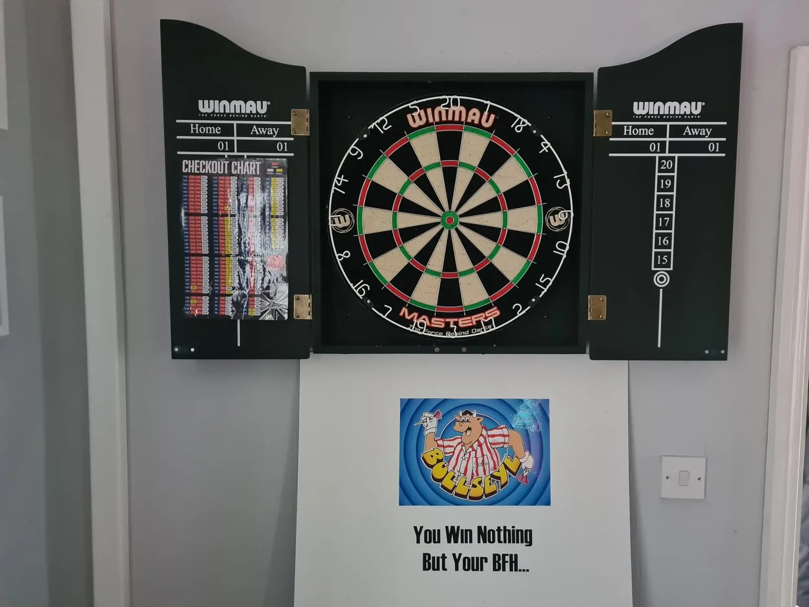 Dulap pentru darts Winmau Man Cave Deluxe (Black)