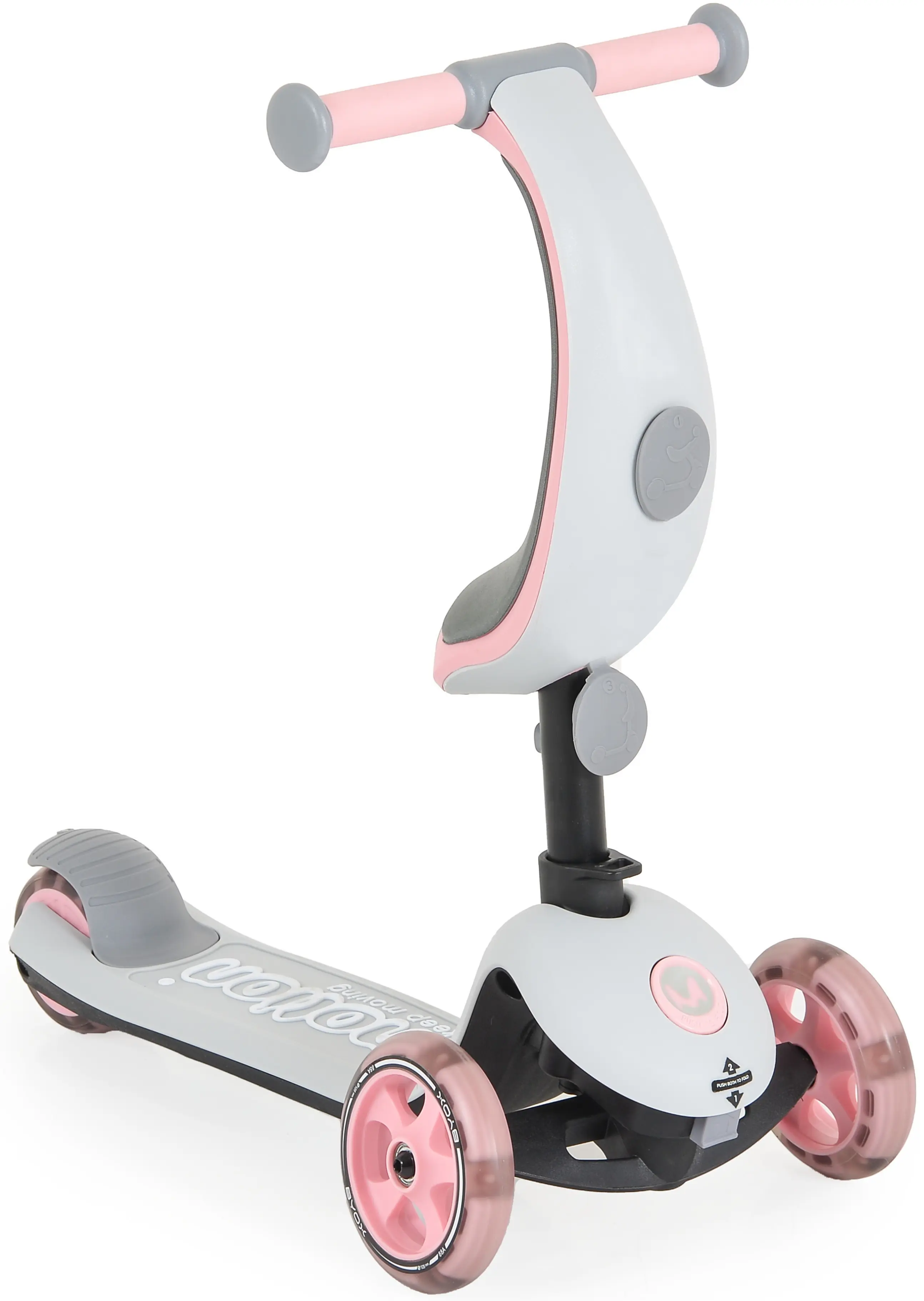 Самокат 4в1 Byox Motion (Pink/Grey)