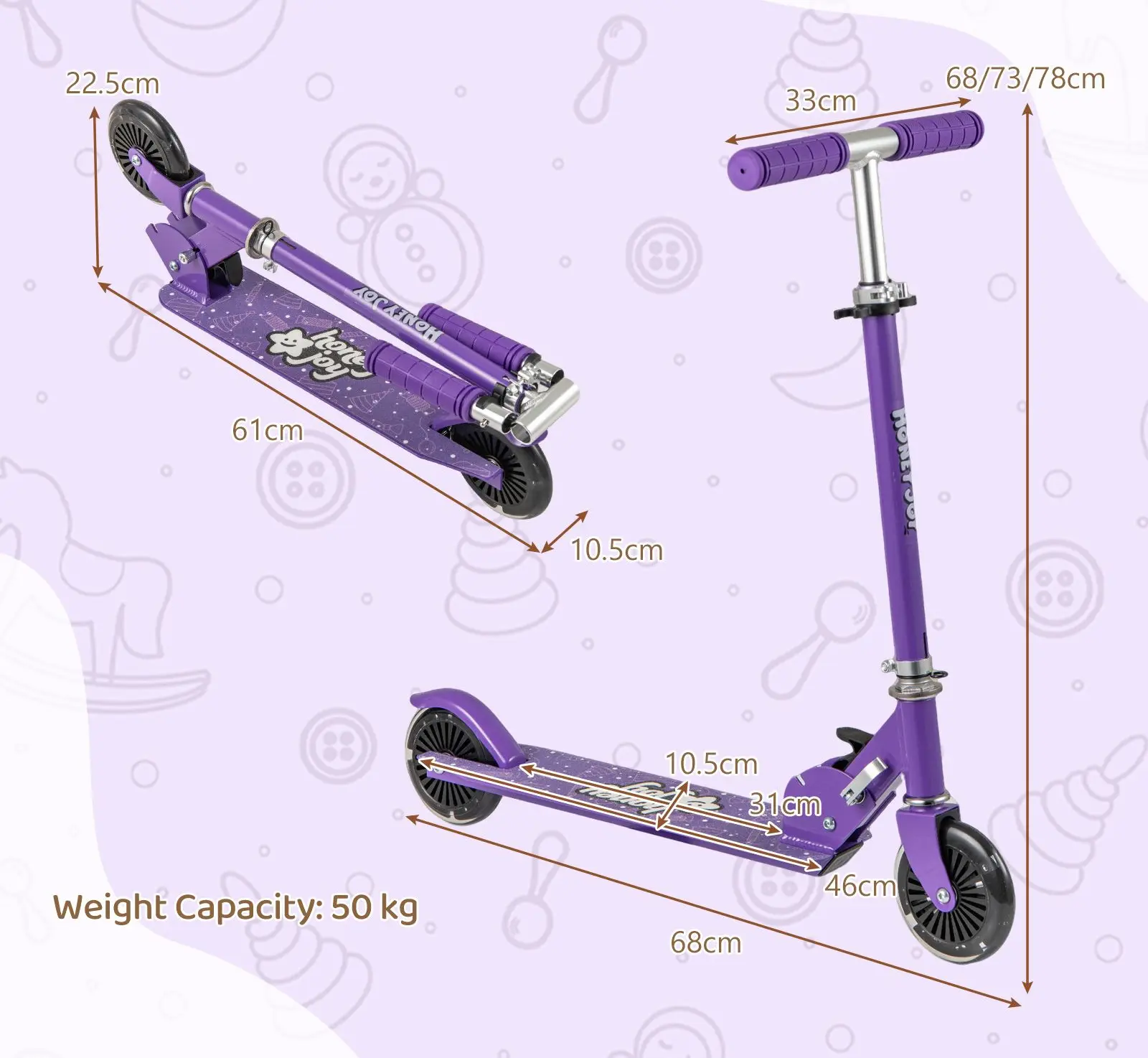 Trotineta Costway SP38425ZS (Purple)