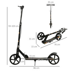 Самокат Homcom 371-046V01BK (Black) Thumb