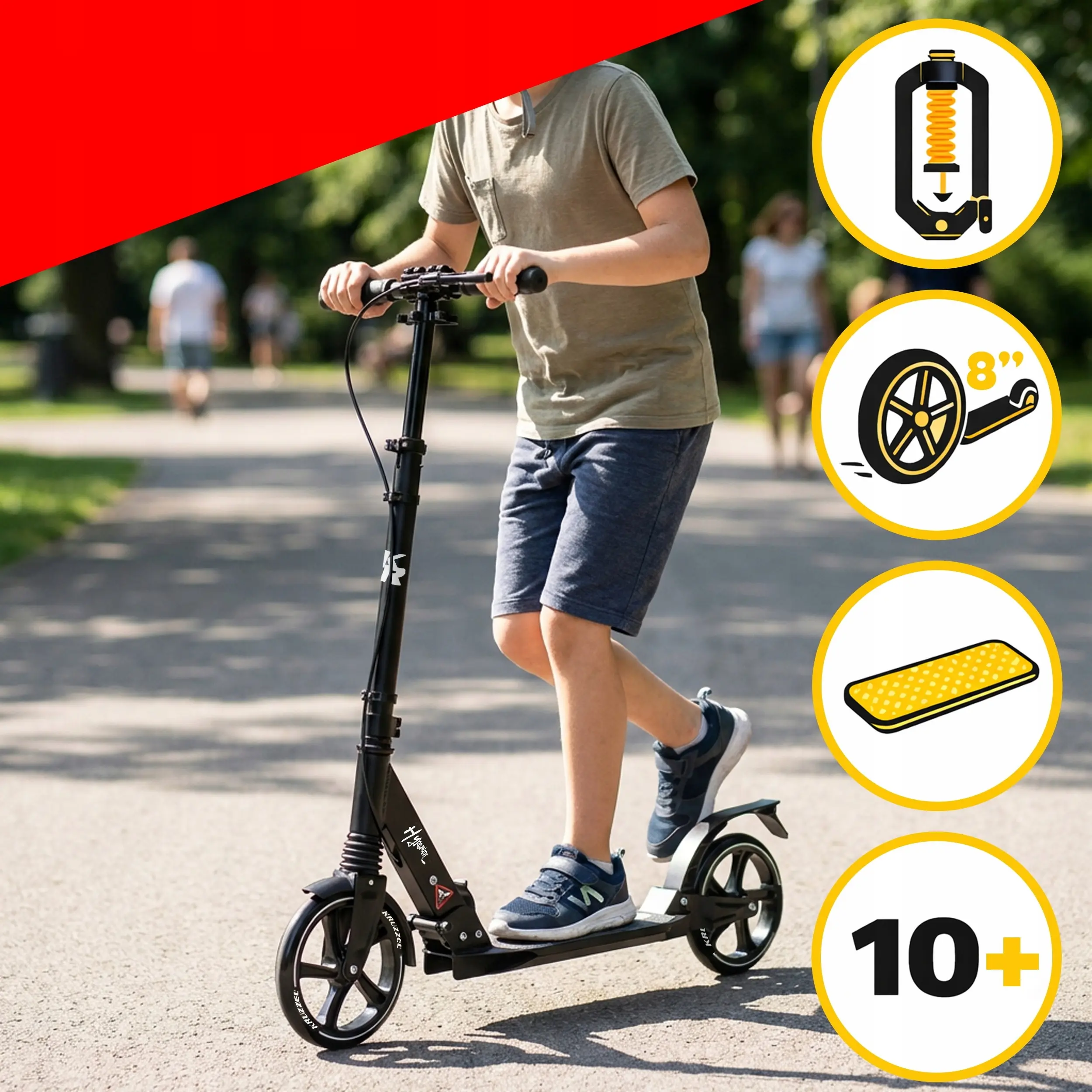 Самокат Kruzzel Hyperion B 26142 (Black) - 14