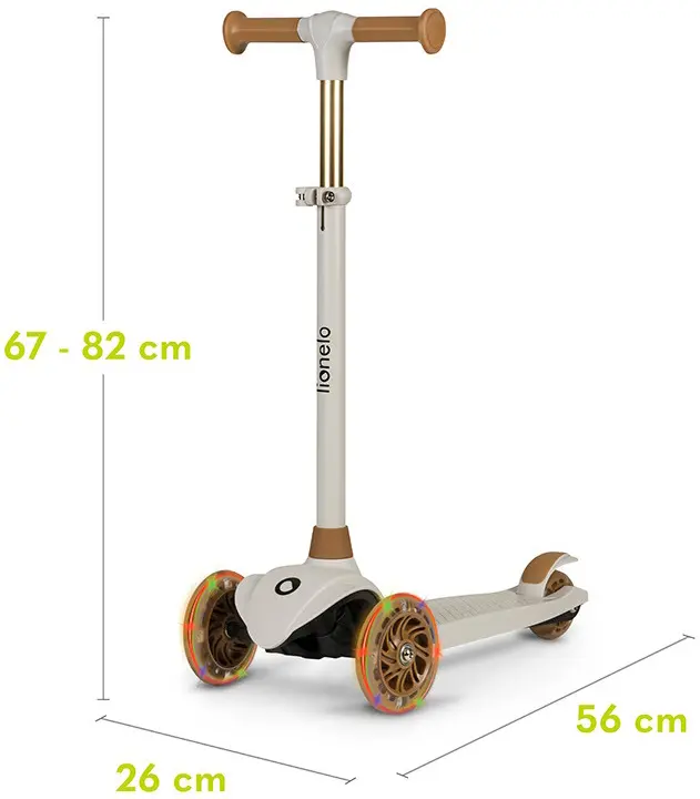 Trotineta Lionelo Jessy (Grey/Brown)