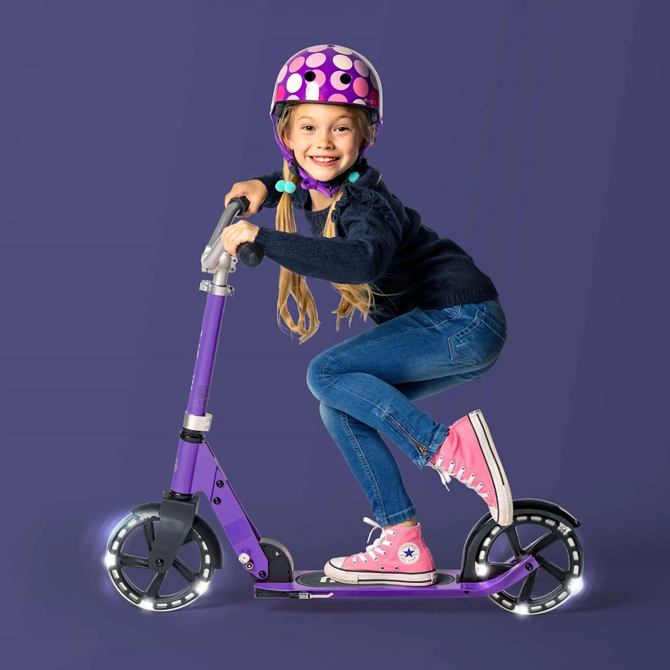 Самокат Micro Cruiser LED (Purple) - 6