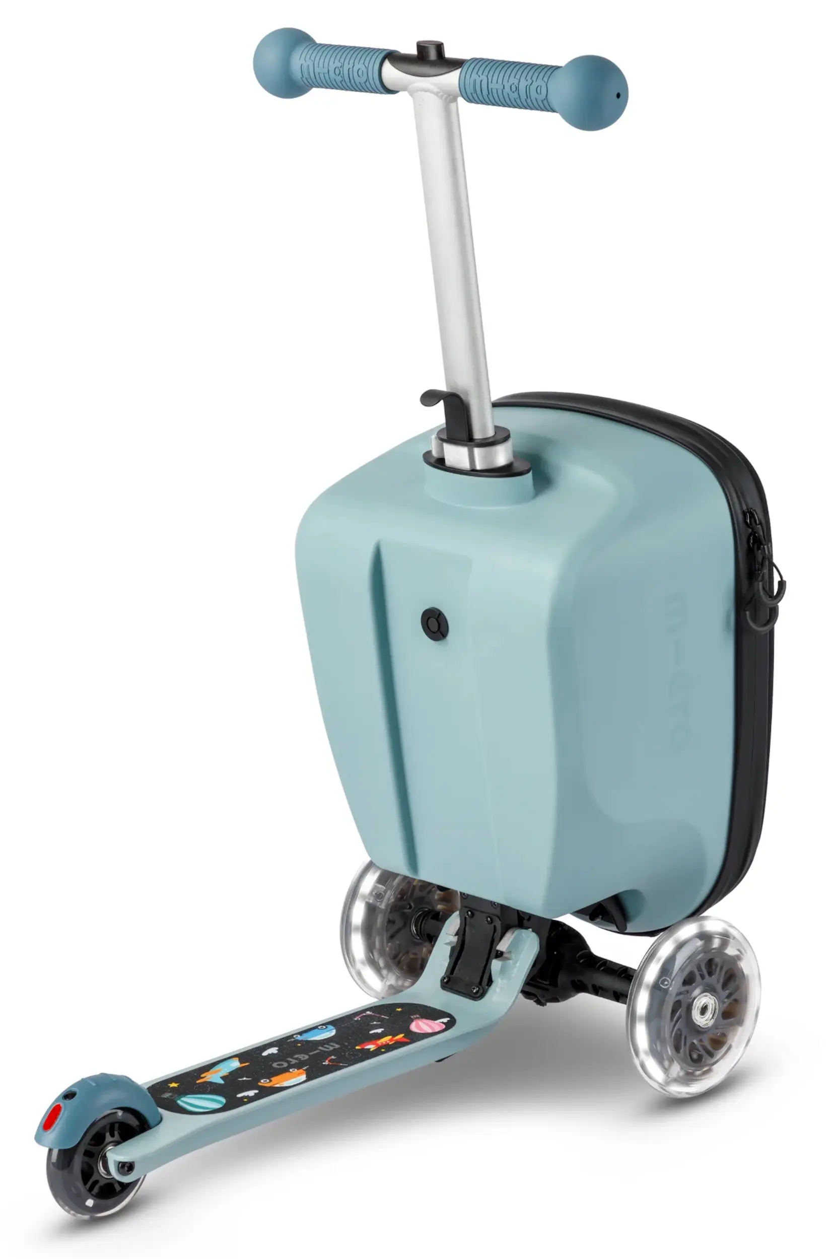 Trotineta Micro Luggage Junior Patch & Play (Frosty Blue) - 2