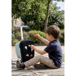 Trotineta Micro Luggage Junior Patch & Play (Frosty Blue) Thumb