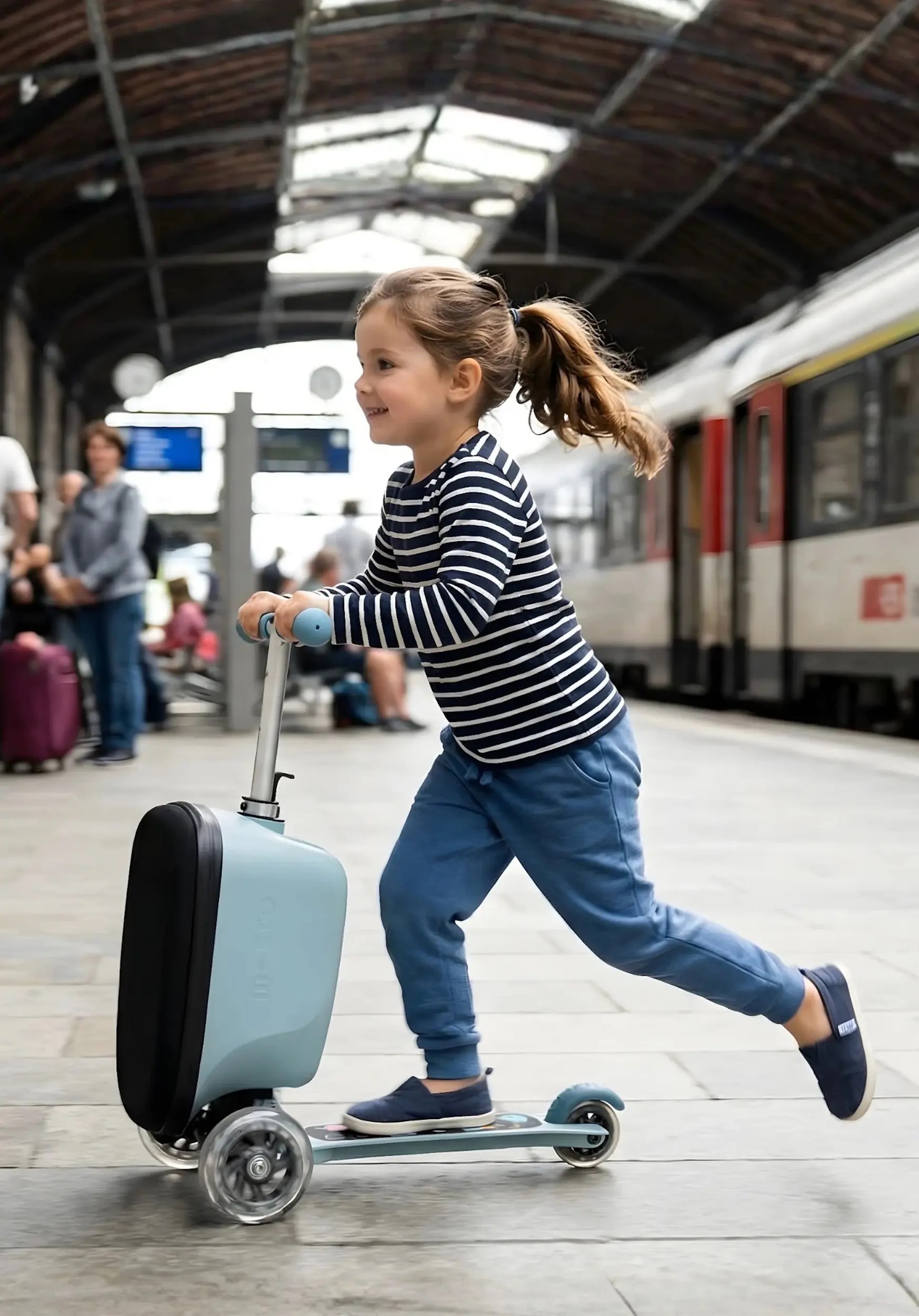 Trotineta Micro Luggage Junior Patch & Play (Frosty Blue) - 6