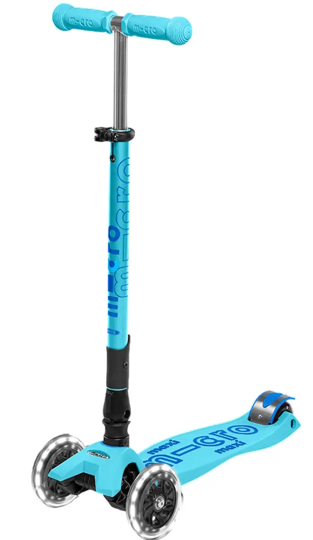 Самокат Micro Maxi Deluxe Foldable LED (Bright Blue)