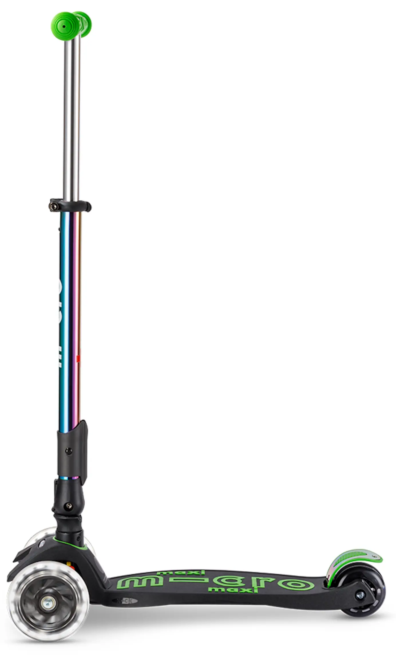 Trotineta Micro Maxi Deluxe Foldable LED (Neochrome Green) - 2