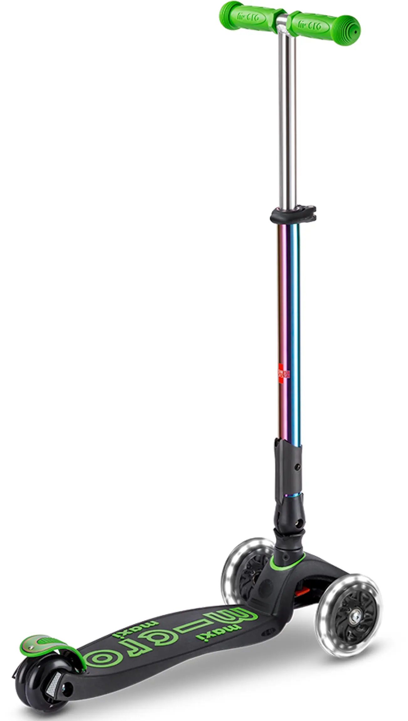 Trotineta Micro Maxi Deluxe Foldable LED (Neochrome Green) - 3