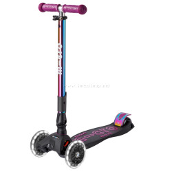 Trotineta Micro Maxi Deluxe Foldable LED (Neochrome Purple)