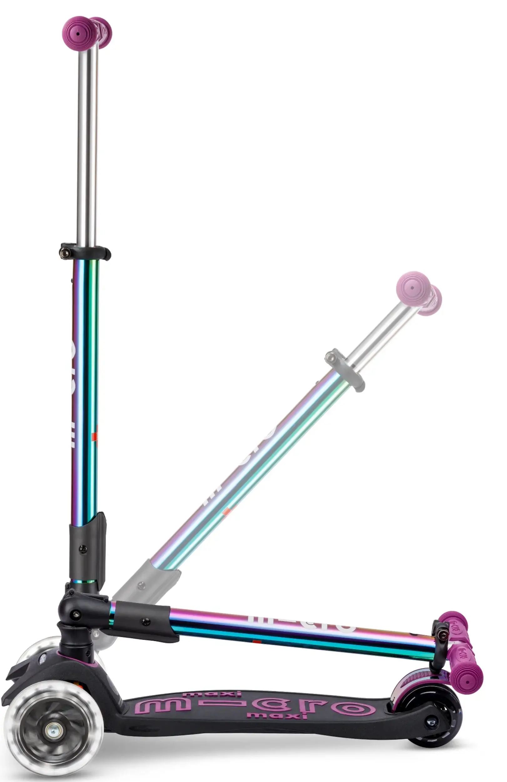 Trotineta Micro Maxi Deluxe Foldable LED (Neochrome Purple) - 6