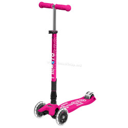 Trotineta Micro Maxi Deluxe Foldable LED (Shocking Pink)