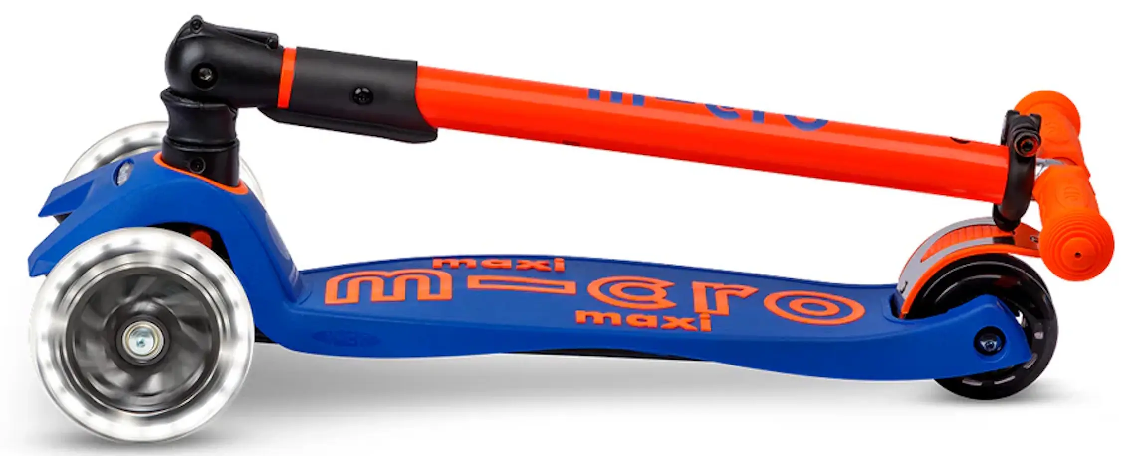 Trotineta Micro Maxi Deluxe Foldable Neon LED (Blaze Orange) - 5