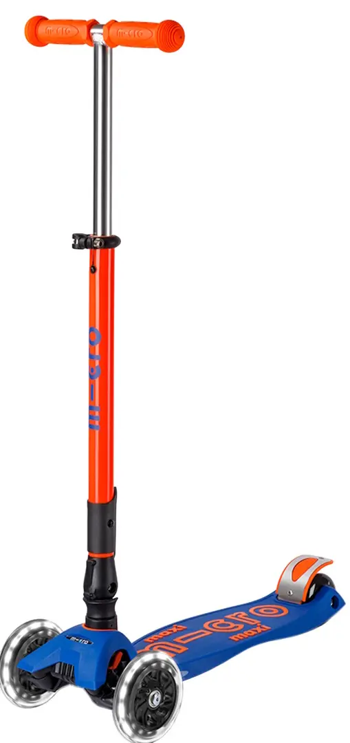 Trotineta Micro Maxi Deluxe Foldable Neon LED (Blaze Orange)