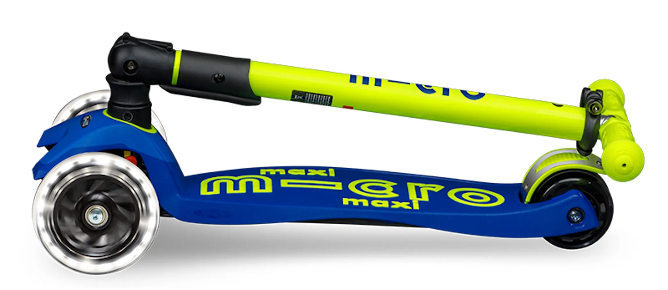 Самокат Micro Maxi Deluxe Foldable Neon LED (Canary Yellow) - 6