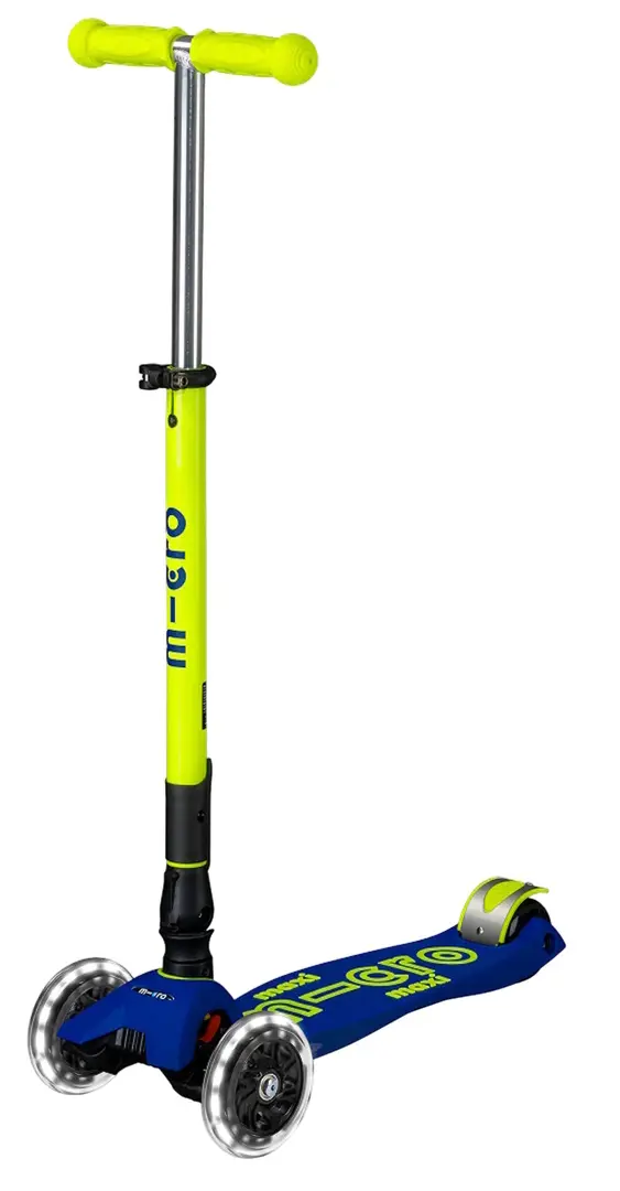 Самокат Micro Maxi Deluxe Foldable Neon LED (Canary Yellow)