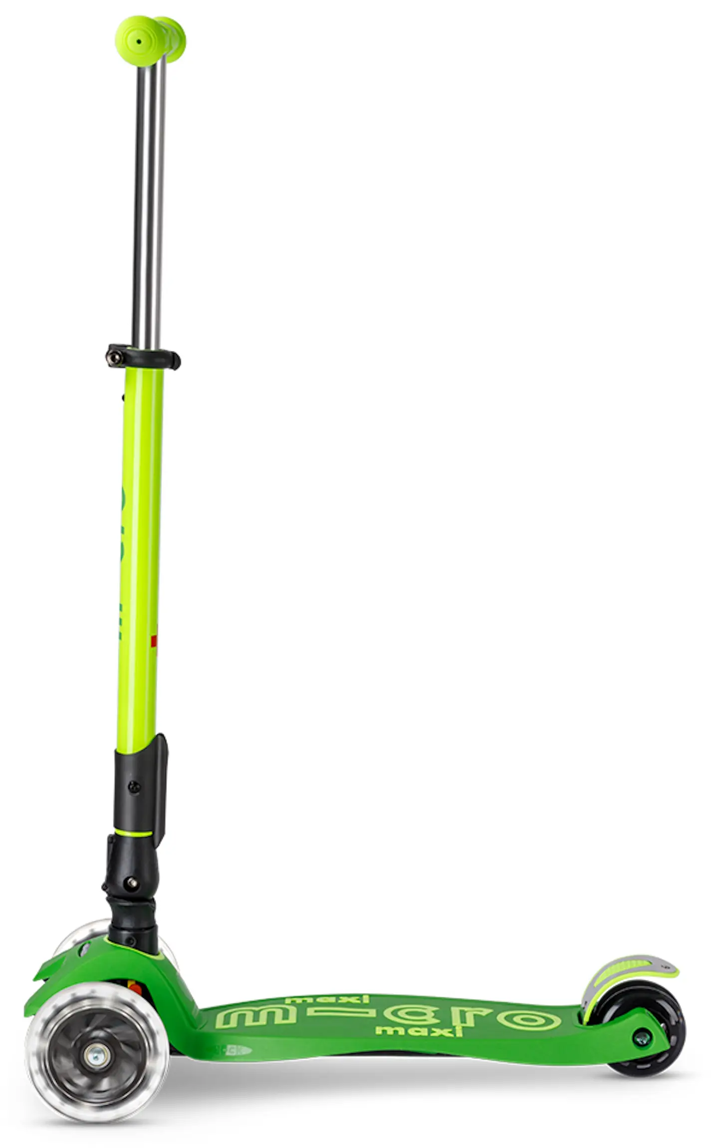 Самокат Micro Maxi Deluxe Foldable Neon LED (Parrot Green) - 2