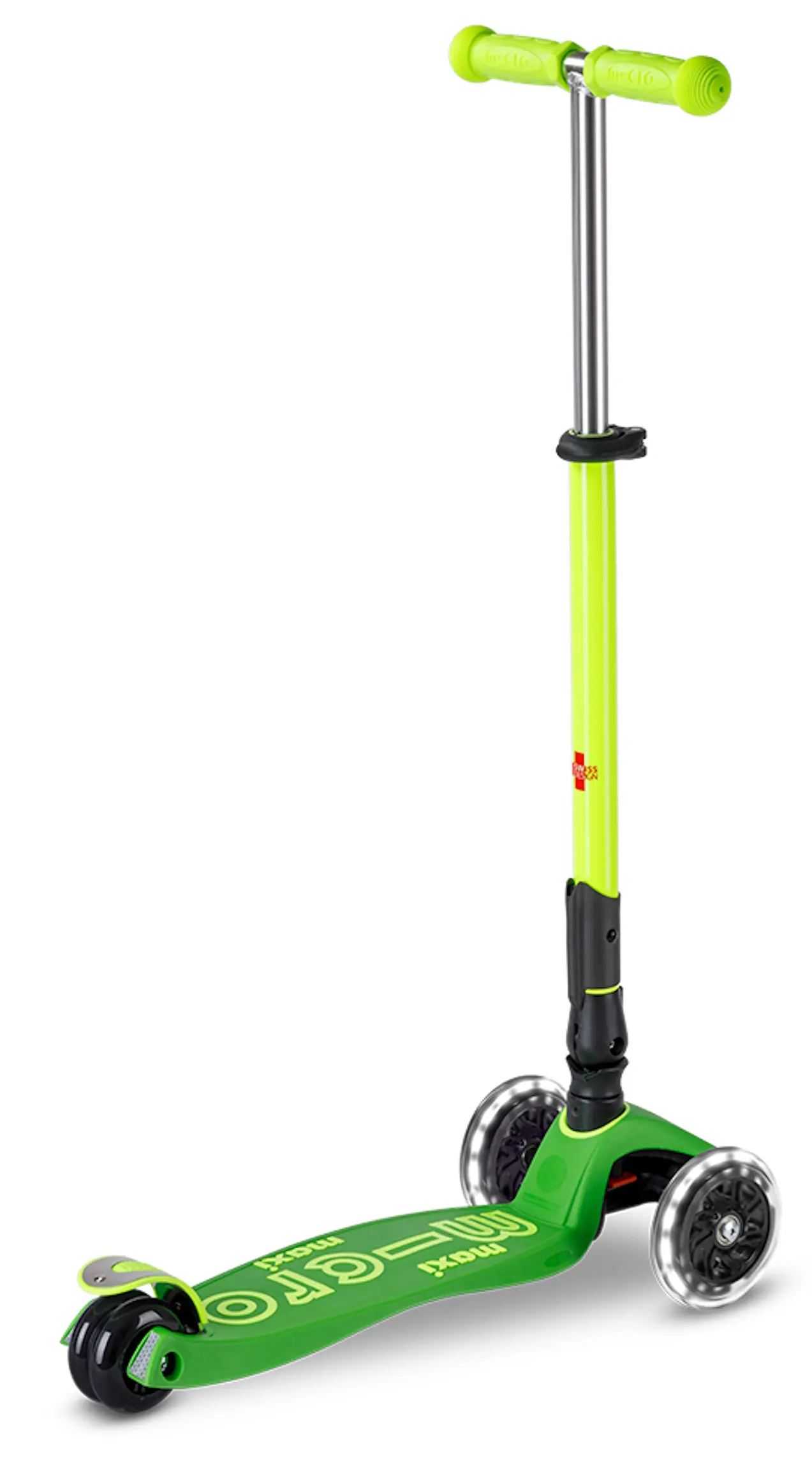 Самокат Micro Maxi Deluxe Foldable Neon LED (Parrot Green) - 3