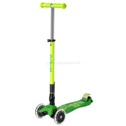 Trotineta Micro Maxi Deluxe Foldable Neon LED (Parrot Green)