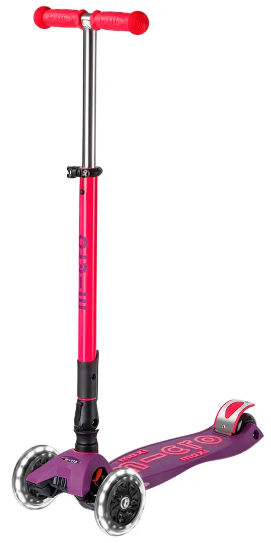 Trotineta Micro Maxi Deluxe Foldable Neon LED (Ultra Pink)