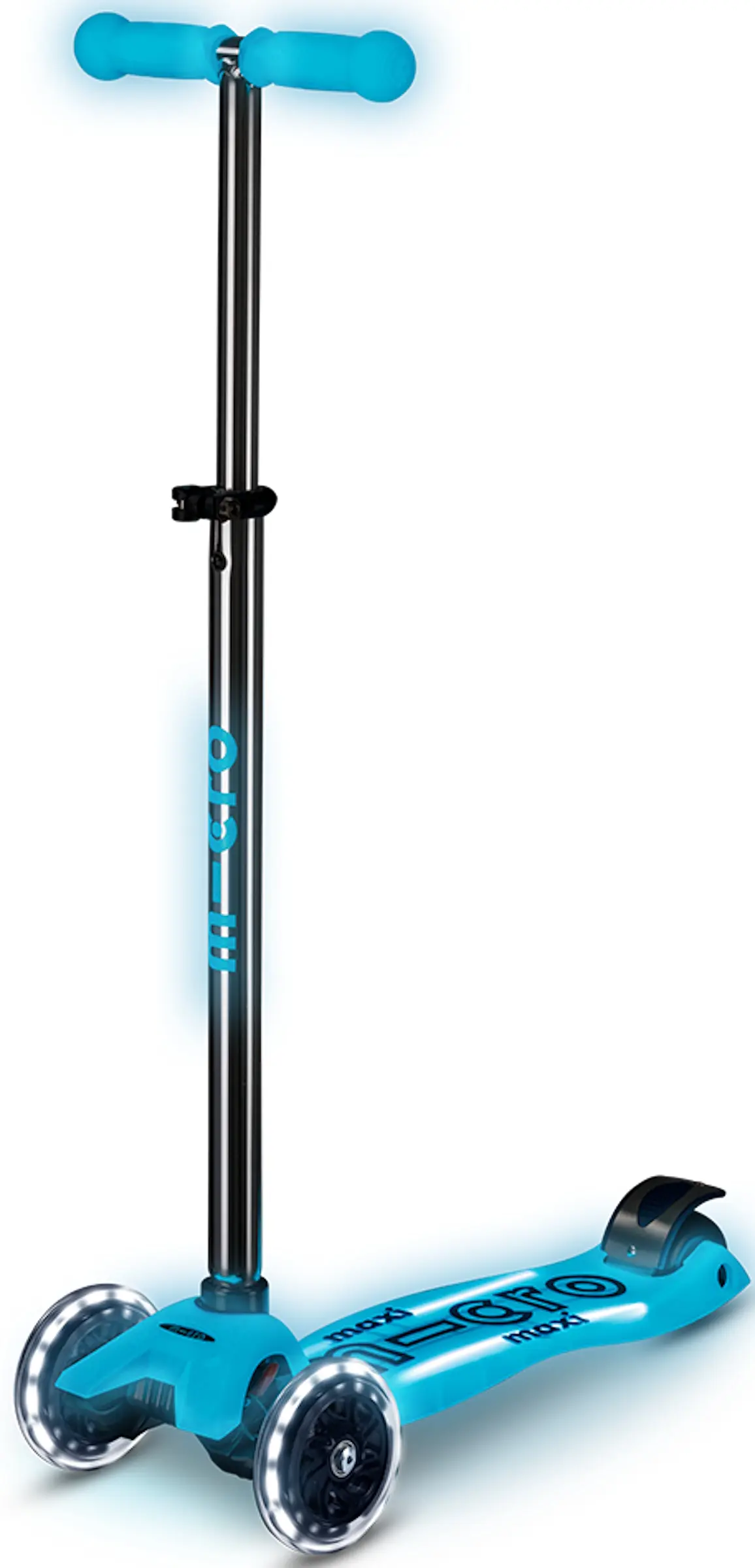 Trotineta Micro Maxi Deluxe Glow LED Plus (Crystal Blue) - 4