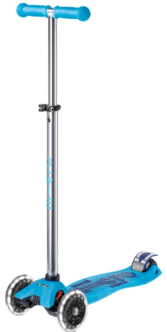Trotineta Micro Maxi Deluxe Glow LED Plus (Crystal Blue)