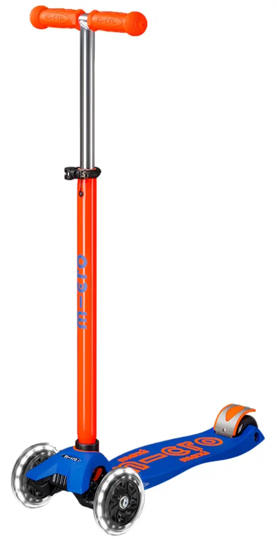 Trotineta Micro Maxi Deluxe Neon LED (Blaze Orange)