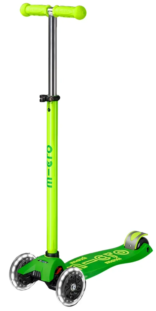 Trotineta Micro Maxi Deluxe Neon LED (Parrot Green)