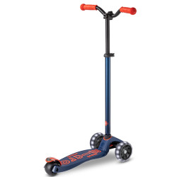 Trotineta Micro Maxi Deluxe Pro LED (Navy Red) Thumb