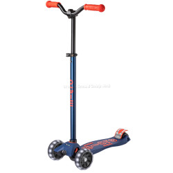 Trotineta Micro Maxi Deluxe Pro LED (Navy Red)