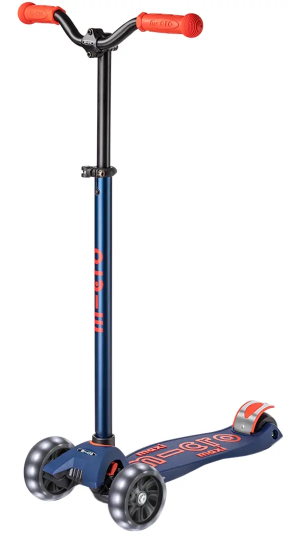 Trotineta Micro Maxi Deluxe Pro LED (Navy Red)