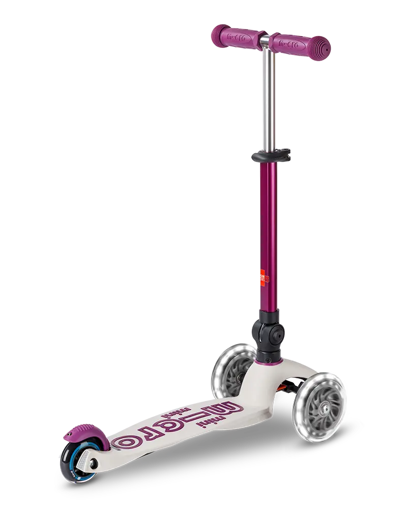 Trotineta Micro Mini Deluxe Foldable Eco LED (Tulip Purple) - 5