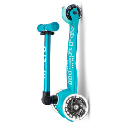 Самокат Micro Mini Deluxe Foldable LED (Aqua) Thumb