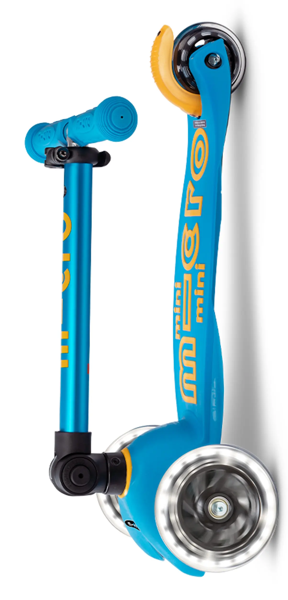 Самокат Micro Mini Deluxe Foldable LED (Ocean Blue) - 2