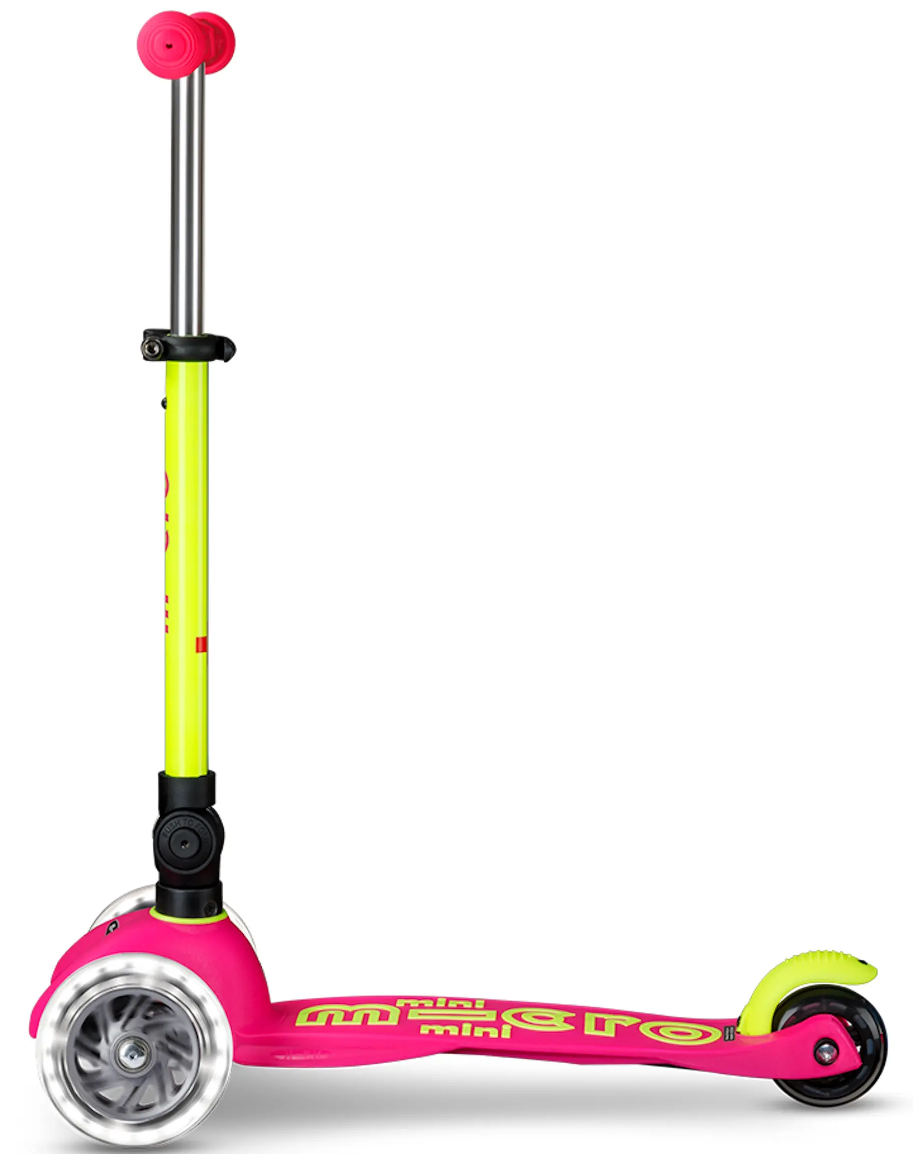 Trotineta Micro Mini Deluxe Foldable Neon LED (Flamingo Yellow) - 2