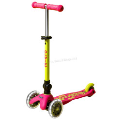 Trotineta Micro Mini Deluxe Foldable Neon LED (Flamingo Yellow)