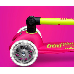 Trotineta Micro Mini Deluxe Foldable Neon LED (Flamingo Yellow) Thumb